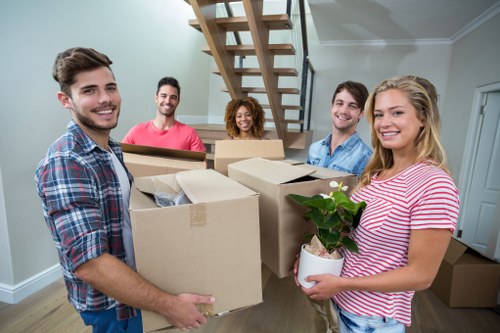 Transparent storage pricing at Oldmalden Storage with moving boxes and furniture