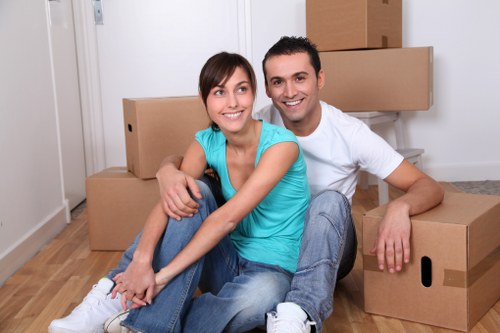 Furniture and household items prepared for short-term storage in Oldmalden