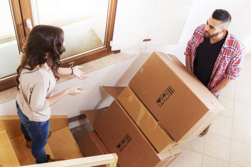 Careful packing materials and bubble wrap used for a move in Oldmalden